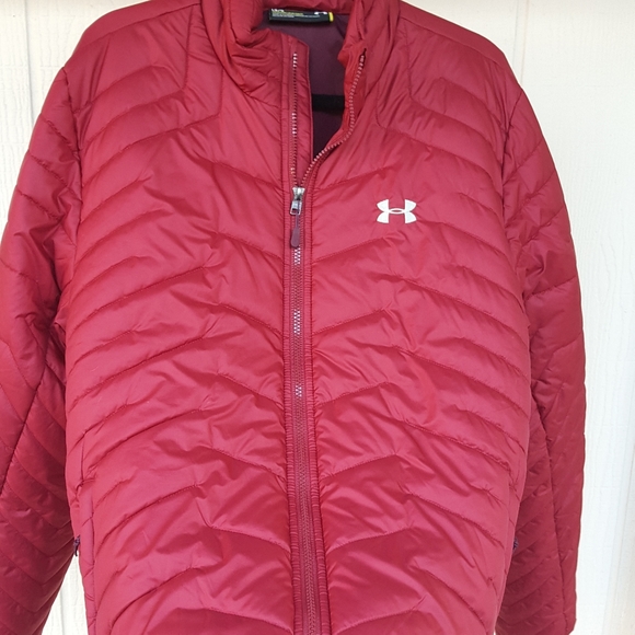 OVER $100 OFF!!!🔥 L UNDER ARMOUR BURGUNDY RED PACKABLE PUFFER - Picture 5 of 16